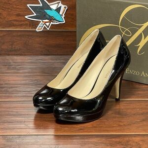 Enzo Angiolini Black Patent Leather Heels